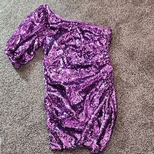 For Love And Lemons Purple Sequin Blouse